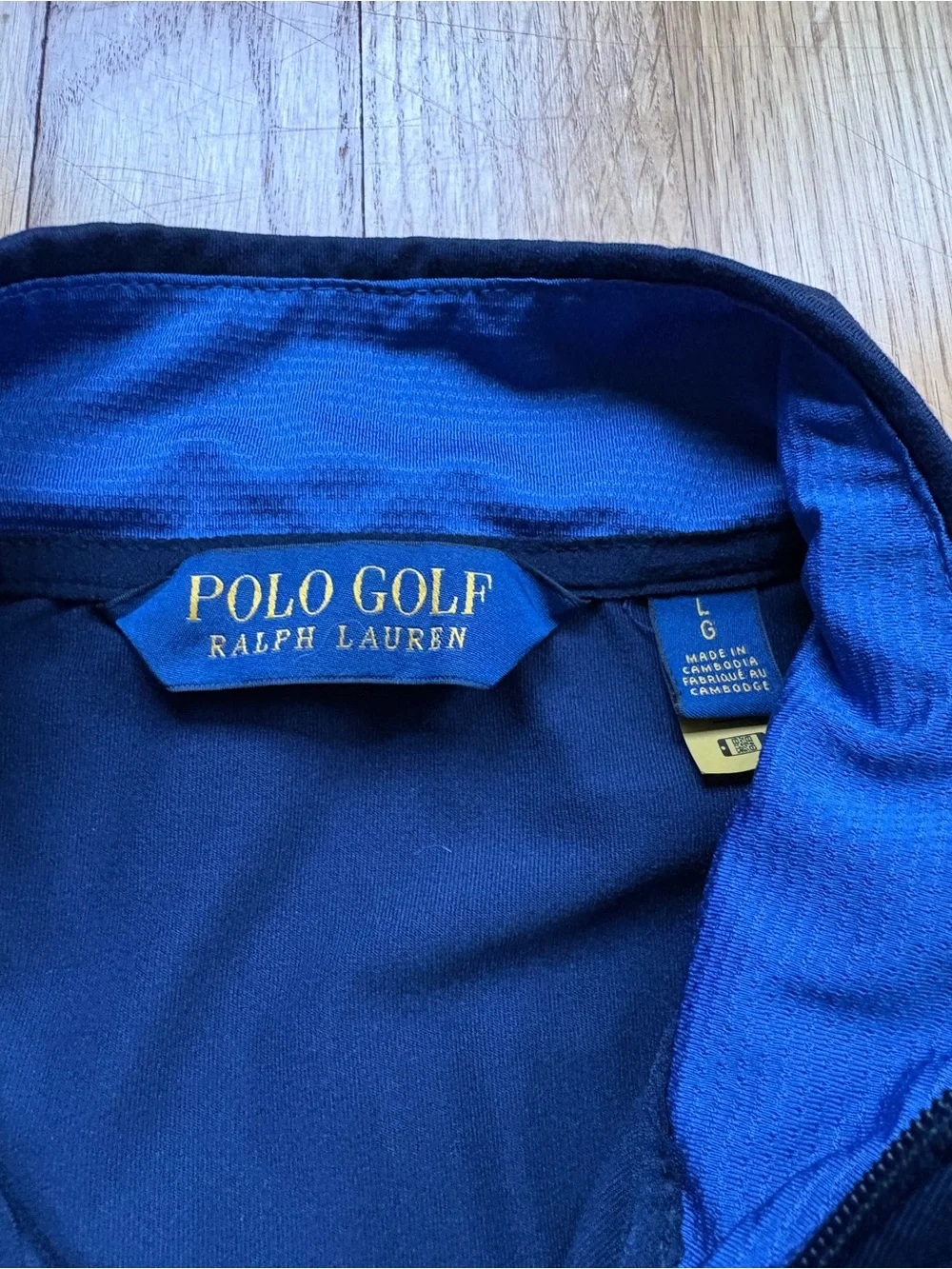 Polo Ralph Lauren Golf Men’s 1/4 Zip Performance Pullover Large Blue Solid